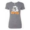 Birdy Cat Slim Tee Heather Grey